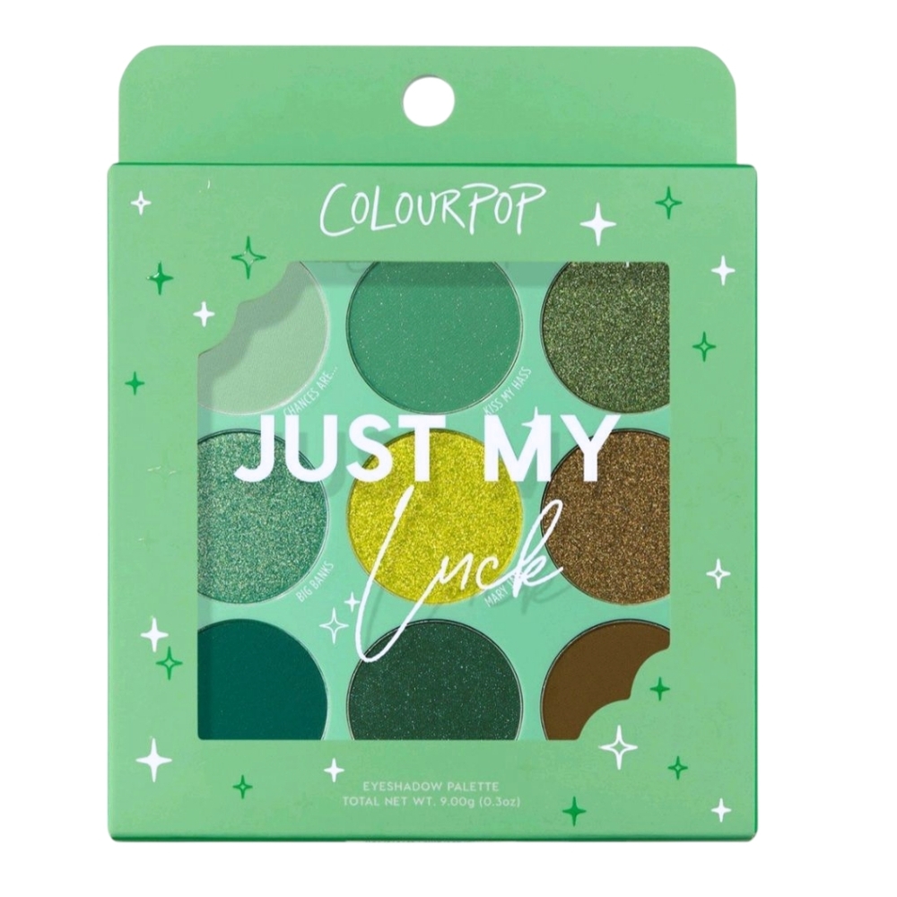 ColourPop Just My Luck Pressed Powder Palette, NEW PACKAGING, NIB